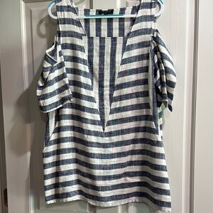 Striped Cold Shoulder Top